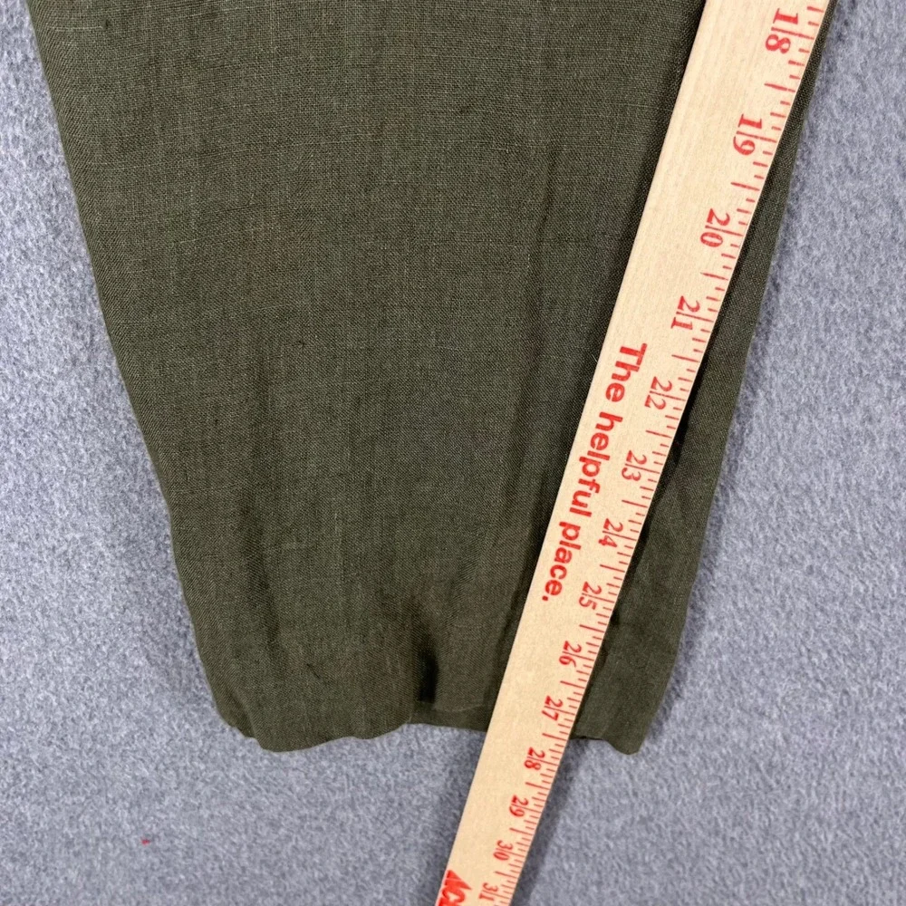 Charles Tyrwhitt Slim Fit Linen Dress Pants Khaki Green Men 38W 32L (35in X 27in